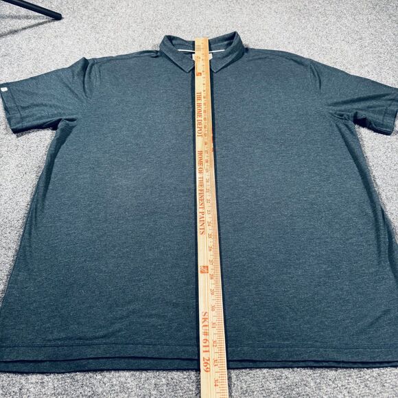 LINKSOUL Tempus Fugit Cool Gray Polo Shirt Organic Men's XXL 2XL - Picture 5 of 6